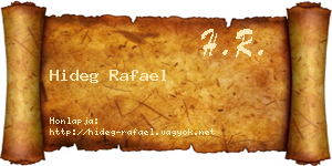Hideg Rafael névjegykártya