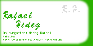 rafael hideg business card